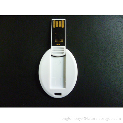 Oval Credit Card USB Flash Drive Full Memory